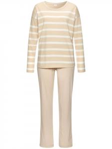 s.Oliver Пижама в бежево-белую полоску