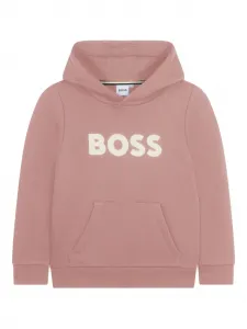 Худи с логотипом BOSS Kidswear, розовый