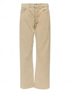 Брюки с застежкой на пуговицах Mm6 Maison Margiela, бежевый