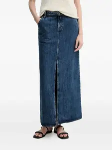 Джинсовая юбка макси с нашивкой-логотипом G-Star RAW, синий