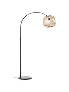Brilliant Напольная лампа Nikka Arc, 1,7 м, черно-натуральный цвет