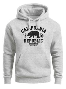 Neverless Толстовка 'California Republic' в сером цвете