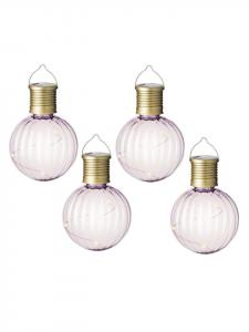 Marelida Набор из 4 светодиодных солнечных лампочек GLOW H: 11 см, розовые