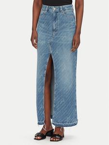 Джинсовая юбка обычного кроя 50542445 Boss, синий