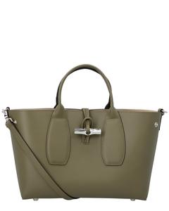 Кожаная сумка Longchamp Le Roseau XS