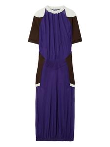 Платье миди в стиле колор-блок Tory Burch, синий