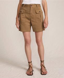 Женские шорты-карго с высокой посадкой и градиентной расцветкой, длина 7 дюймов Lands' End, Coriander