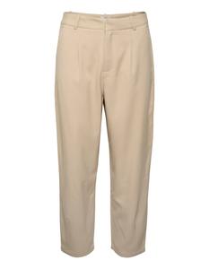Зауженные брюки со складками спереди Kaffe Merle, бежевый
