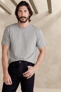 Аутентичная футболка Supima с круглым вырезом Banana Republic, серый