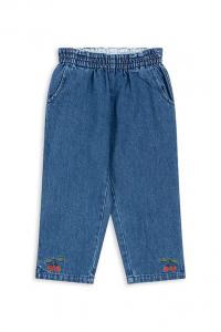 Хлопковые джинсы MAGOT FRILL PANTS GOTS Konges Sløjd, темно-синий