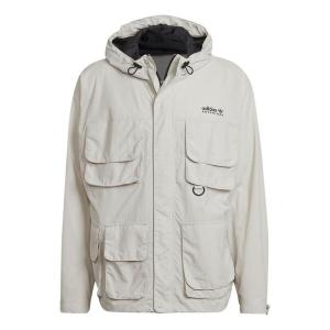 Куртка adidas originals Adv St Mp Wb Solid Color Sports Hooded Jacket White, белый