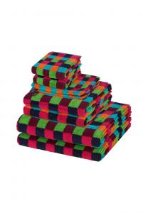 Набор банных полотенец Cawö Lifestyle в цветную клетку, 8 штук