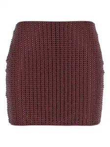 Мини-юбка, украшенная стразами VENUJA, красный