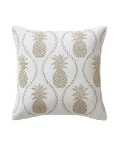 Декоративная подушка из фетра с ананасами, 20 x 20 дюймов Tommy Bahama Home, gold