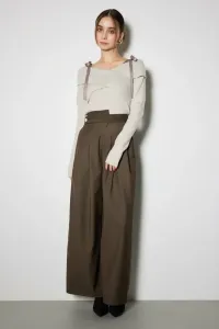 Многослойный пояс, брюки с завышенной талией Rienda, цвет Kha