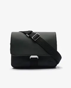 Мужской портфель с карманом для iPad и застежкой-клапаном черного цвета Lacoste, чёрный