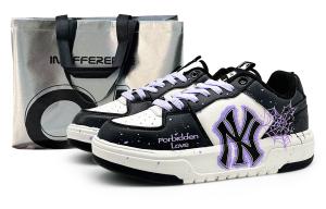 MLB Кроссовки Chunky Liner EIGHT% Spider Dance с низким верхом, устойчивые к истиранию, для скейтбординга, унисекс, черные, фиолетовые