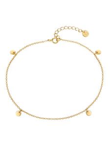 Glanzstücke München Браслет на лодыжку, круглый, из стерлингового серебра с желтым золотом