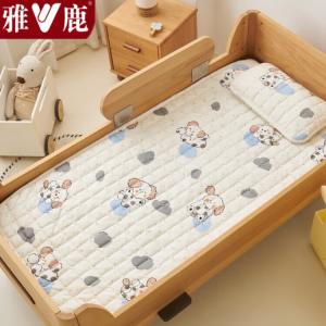 Yalu Наматрасник стеганый из хлопка категории А, 80х160 см, мягкий, гипоаллергенный, машинная стирка