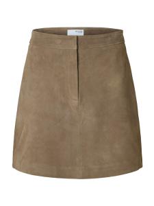 Юбка SELECTED SLFKAYA, коричневый