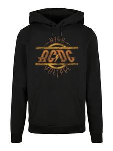 Пуловер F4NT4STIC Basic ACDC Rock Band Music High Voltage Logo Distressed, черный