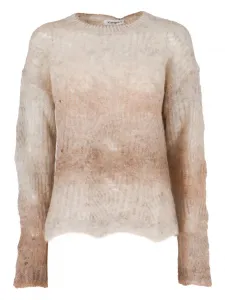 Свитер с круглым вырезом и эффектом потертости Kangra, нейтральный