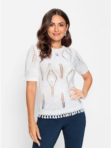 Ажурный свитер белого цвета WITT WEIDEN