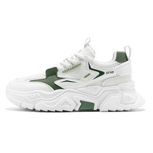 Износостойкие, дышащие, легкие, амортизирующие, низкие кроссовки для детей и подростков Kung Fu partners, белый/зеленый