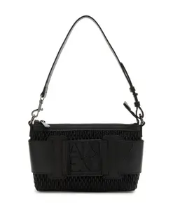 Черная сумка через плечо: стильная, компактная, практичная. Armani Exchange, черный