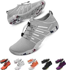 Водные туфли SIMARI для женщин и мужчин - Босоножки с быстрым высыханием, Легкие плавательные тапочки для серфинга, плавания, пляжного спорта, каякинга, дайвинга, Противоскользящий дизайн, серый