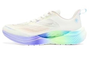 QIAODAN Кроссовки для бега с низким верхом, амортизирующие, противоскользящие и износостойкие, мужские, белые, фиолетовые