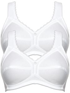 Бюстгальтер без косточек SUSA 2er Pack Entlastungs BH Cotton, белый
