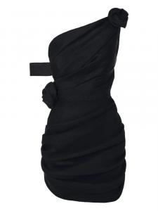 POST MERIDIEM декорированное платье мини, черный