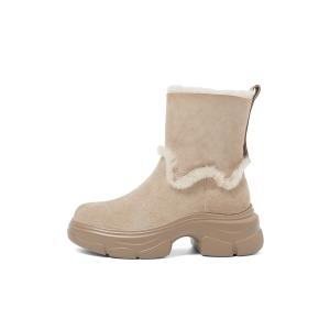 Женские термоботинки для увеличения роста Crew Snow Boots COMELY, Milk Tea
