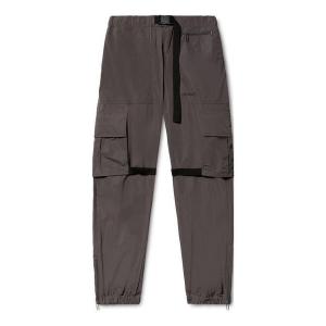 Брюки poly diagonal-stripes cargo pants 'dark grey' Off-White, серый