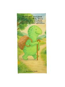 Mr. & Mrs. Panda Полотенце с изображением черепахи и туриста, а также надписью пастельно-желтого цвета