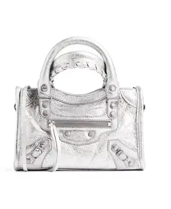 Сумка Le city bag nano Balenciaga, серебряный