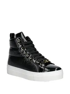 Стеганые кроссовки с логотипом Elisabetta Franchi La Mia Bambina, черный