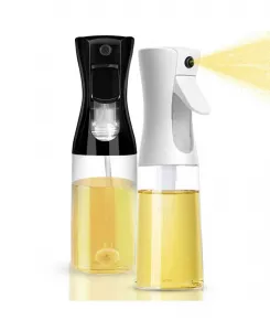 Набор из 2 стеклянных флаконов-распылителей для масла объемом 200 мл (0,2 л) Cheer Collection, черно-белый