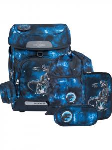 BECKMANN Набор школьных рюкзаков Plus Air, 6 предметов, Tech Rex, синий