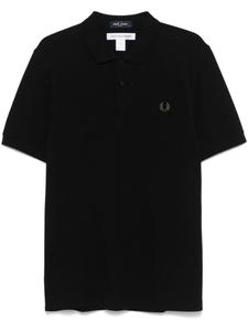 Comme Des Garçons Shirt рубашка поло с надписью из коллаборации с Fred Perry, черный