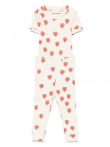 Спортивный костюм с принтом в виде сердца Mini Rodini, нейтральный