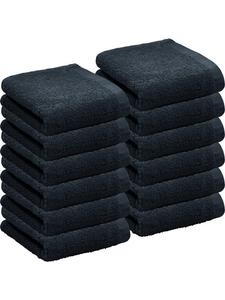Redbest  Махровое легкое гостевое полотенце Oceanside, 12 штук, черный цвет