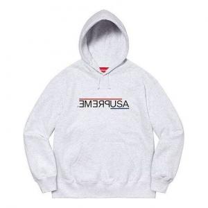 Толстовка usa hooded sweatshirt 'grey black' Supreme, серый
