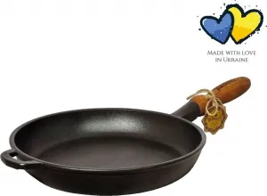Сковорода чугунная MAYSTERNYA - ø 24 x 4 см - Аксессуары для гриля - Сковороды - Сковорода чугунная - Сковорода-гриль - Сковорода - без ПФАС - Черная Maysternya