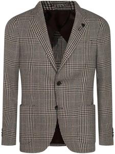 Пиджак в клетку Lardini, серый