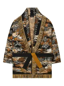 Кардиган Lost In The Blue с бахромой Alanui, черный