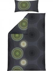Односпальное постельное белье из джерси антрацитово-зеленого цвета REDBEST, 155x200 см (40x80 см)
