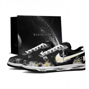 Big Starburst Jinhui, модные ограниченные кроссовки для скейтбординга на Китайский Новый год, устойчивые к истиранию, дышащие, низкие, мужские Nike, черный (with gift bag)