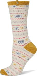 UGG женские носки Leslie Graphic Crew, Ochre Green Multi Uggisle